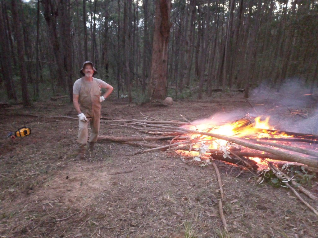 By evening, the bonfires are usually pretty small
